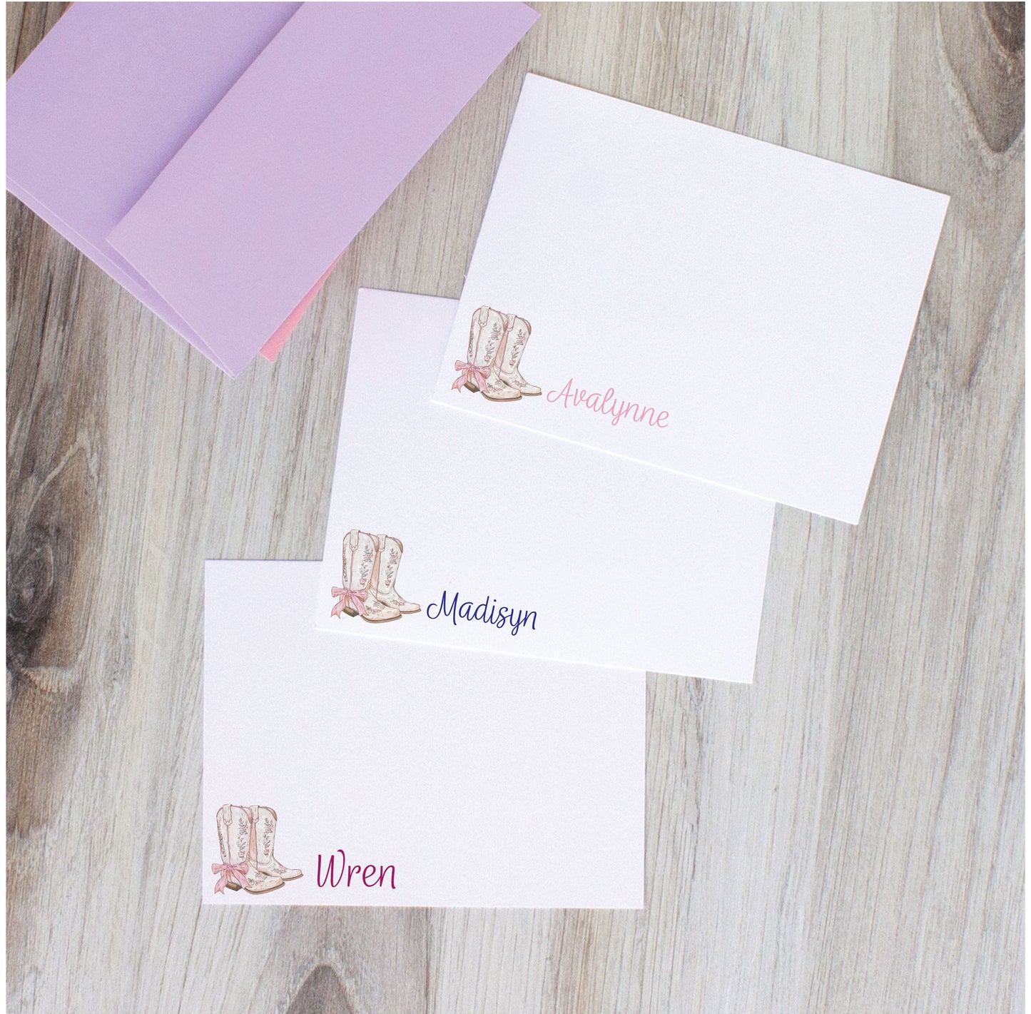 Personalized Cowgirl Stationery Set