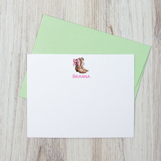 Personalized Western Stationery Set for Cowgirls Coquette Style