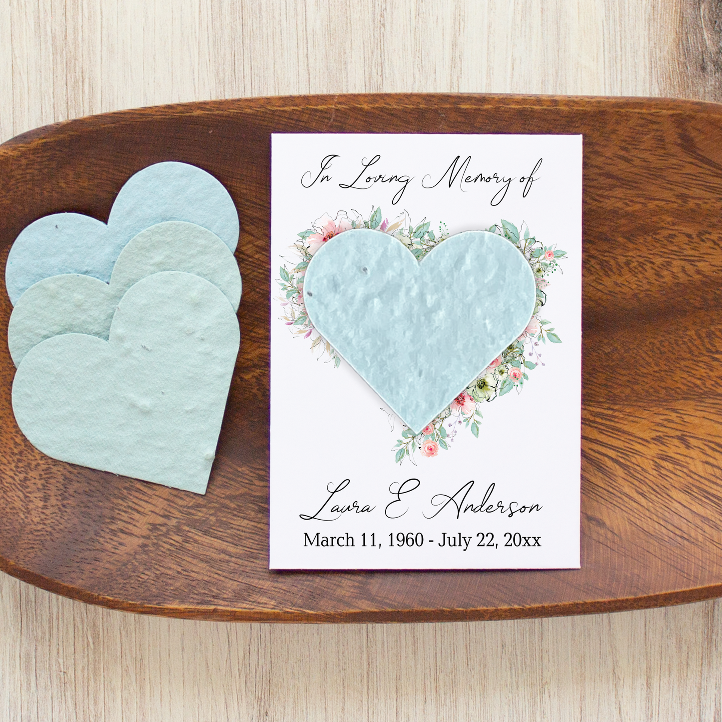 Personalized Plantable Wildflower Seed Funeral Favor for Guests