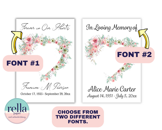 Personalized Plantable Wildflower Seed Funeral Favor for Guests