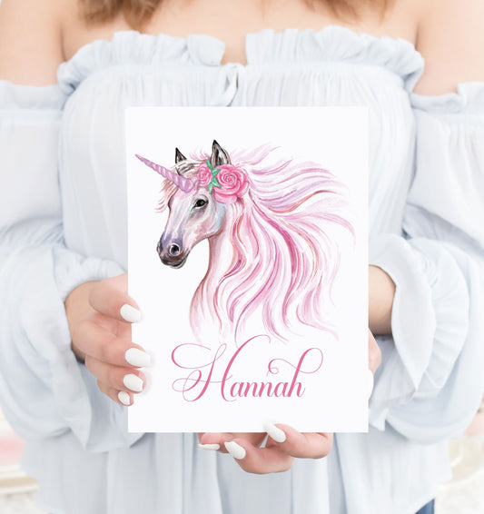 Personalized Unicorn Wall Art for Girls