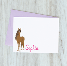 Load image into Gallery viewer, Personalized Horse Stationery Set for Girls