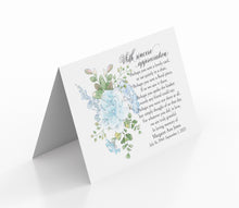 Load image into Gallery viewer, Blue Floral Sympathy Thank You Cards