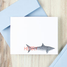 Load image into Gallery viewer, Personalized Shark Stationery Set for Kids