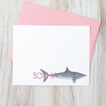 Load image into Gallery viewer, Personalized Shark Stationery Set for Kids