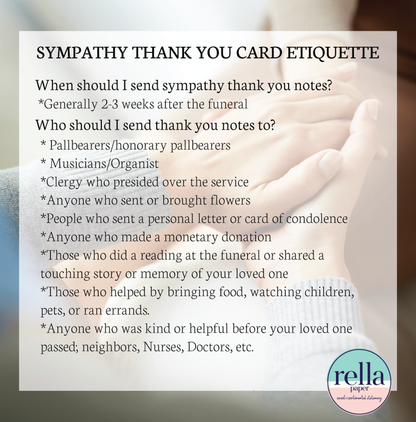 Personalized Sympathy Thank You Card with American Flag