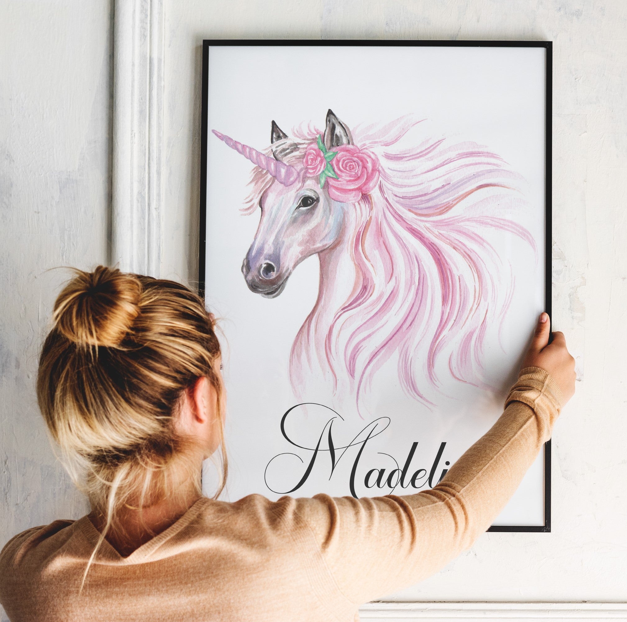 Personalized Unicorn Wall Art for Girls – Rella Paper